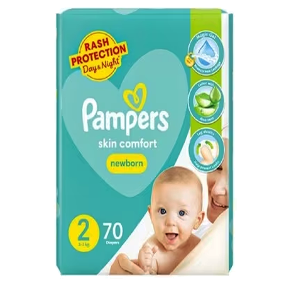 PAMPERS DIAPERS NEW BORN SIZE 2 70S