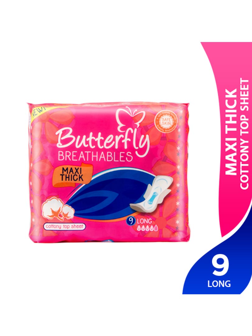 BUTTERFLY BREATHABLES MAXI THICK 9s L 
