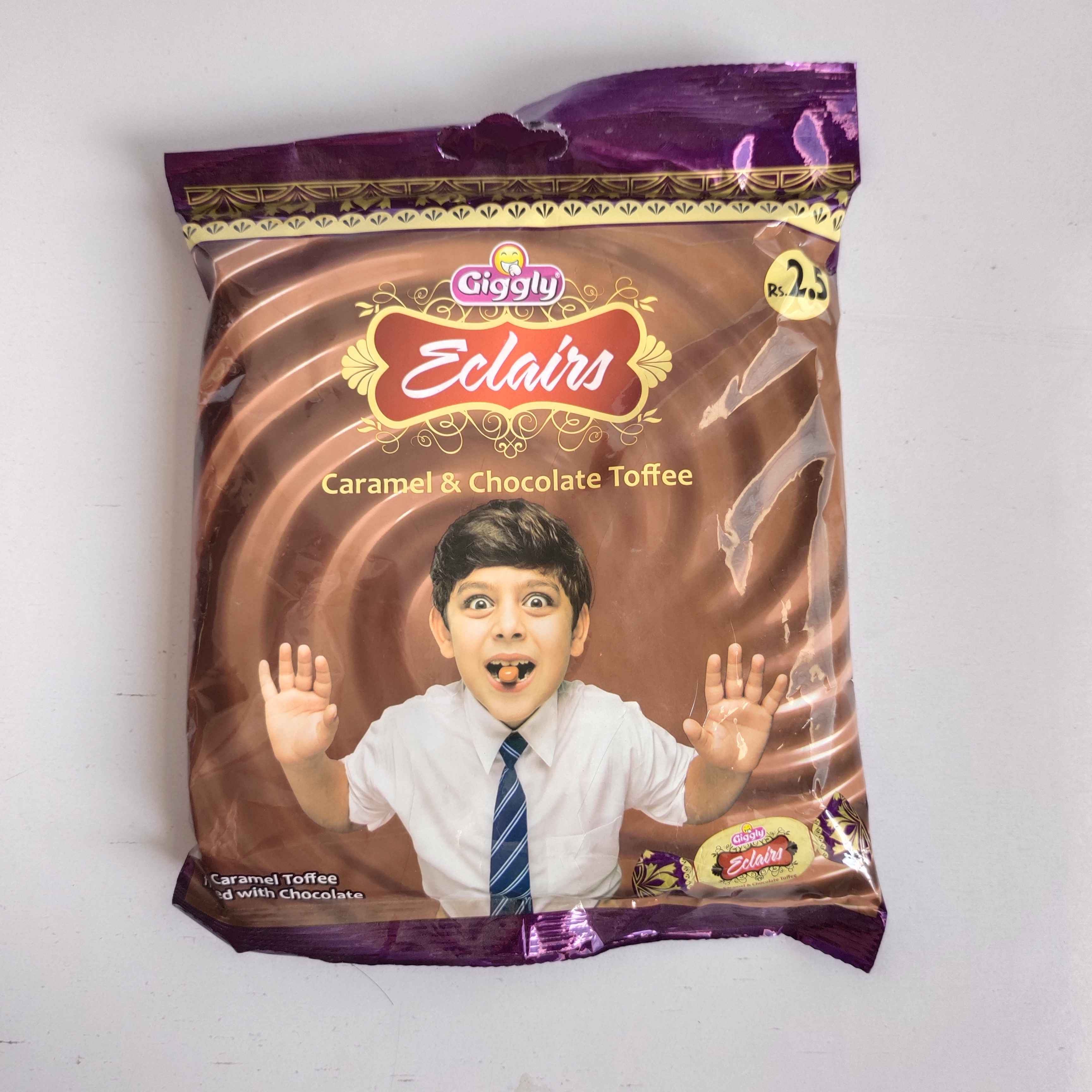 ECLAIRS CARAMEL& CHOCLATE RS 2.5