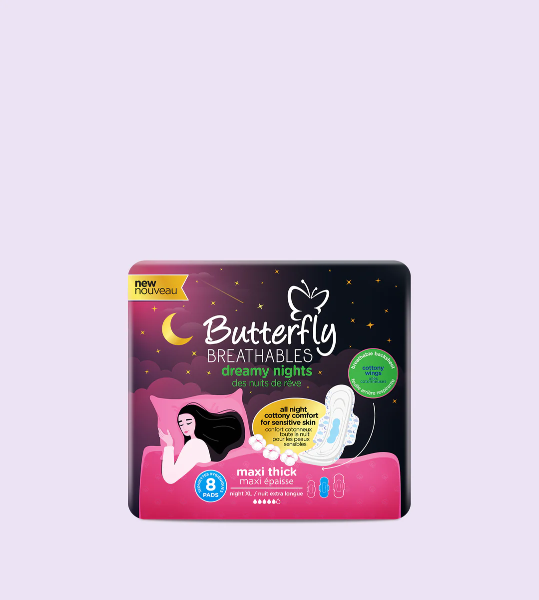 BUTTERFLY DREAMY NIGHT PINK 8 PADS 