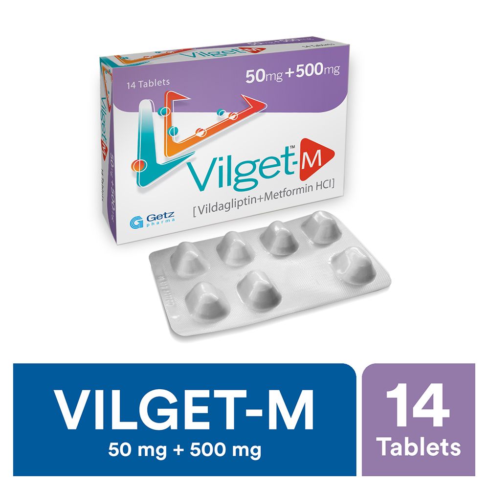 VILGET-M 50MG+500MG TAB 7x2'S