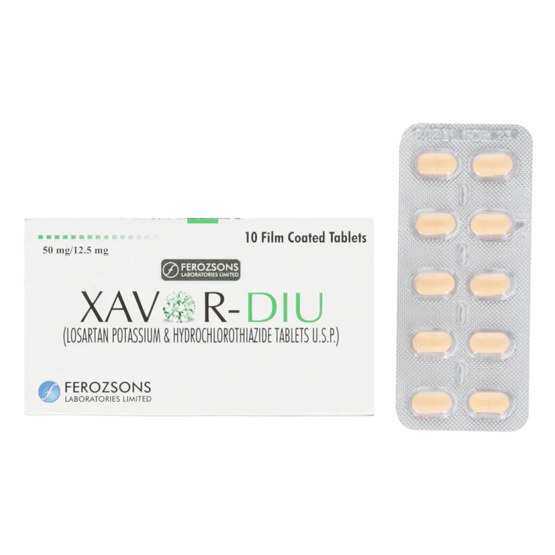 XAVOR-DIU 50MG/12.5MG TAB 10'S