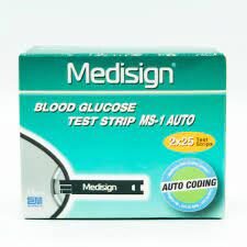 MEDISIGN BLOOD GLUCO STRIP 25x2