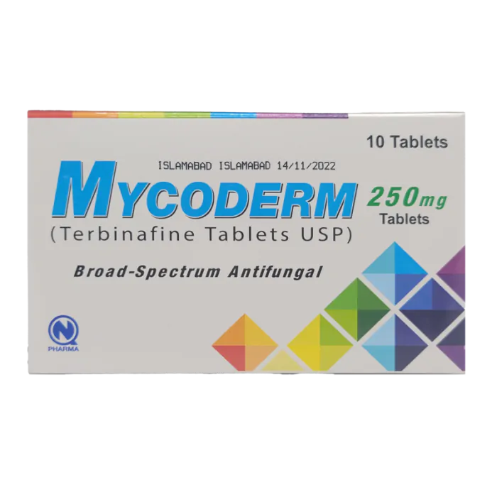 MYCODERM TAB 250 10'S