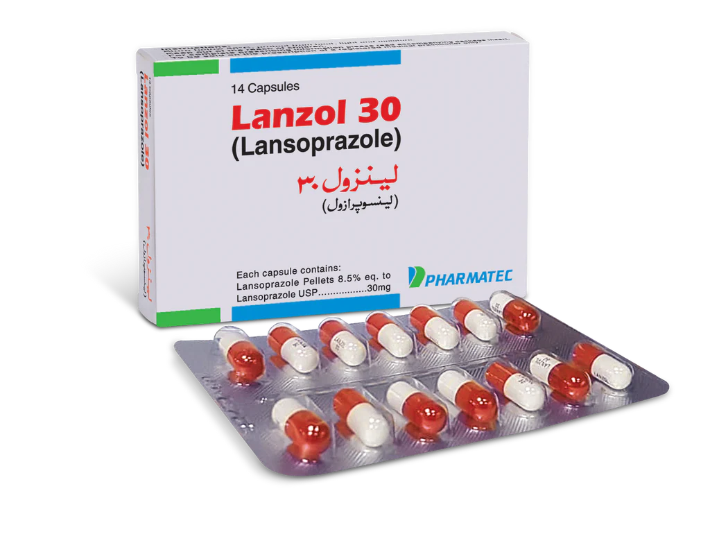 LANZOL CAP 30 MG 14'S