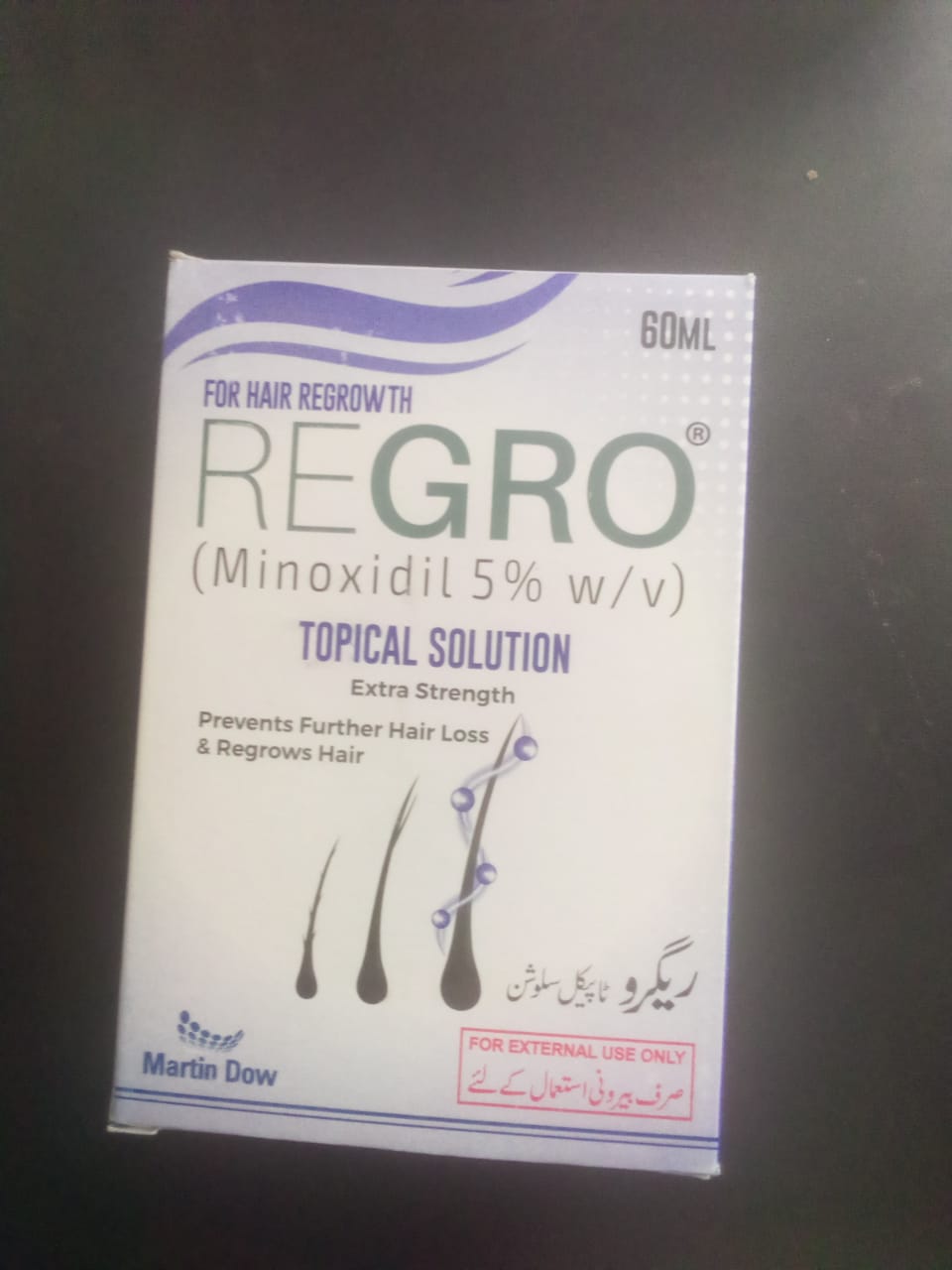 REGRO TOPICAL SOLUTION 60ML 5%