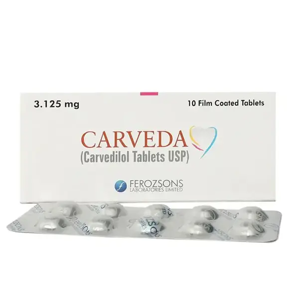 CARVEDA 3.125MG TAB 10'S