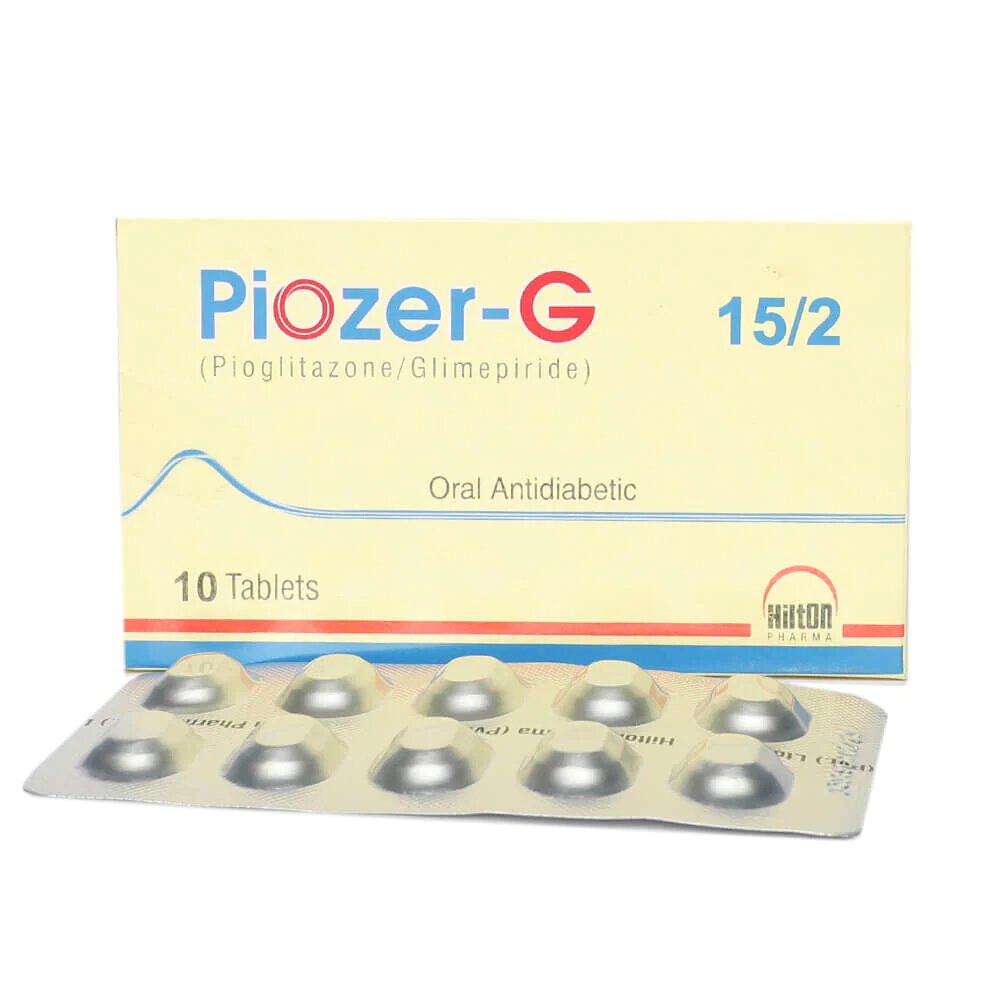 PIOZER G TAB 15/2 MG 10'S