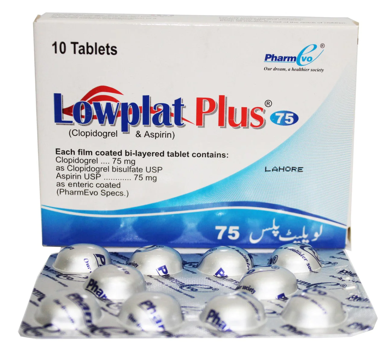 LOWPLAT PLUS TAB 75/75 MG 10'S