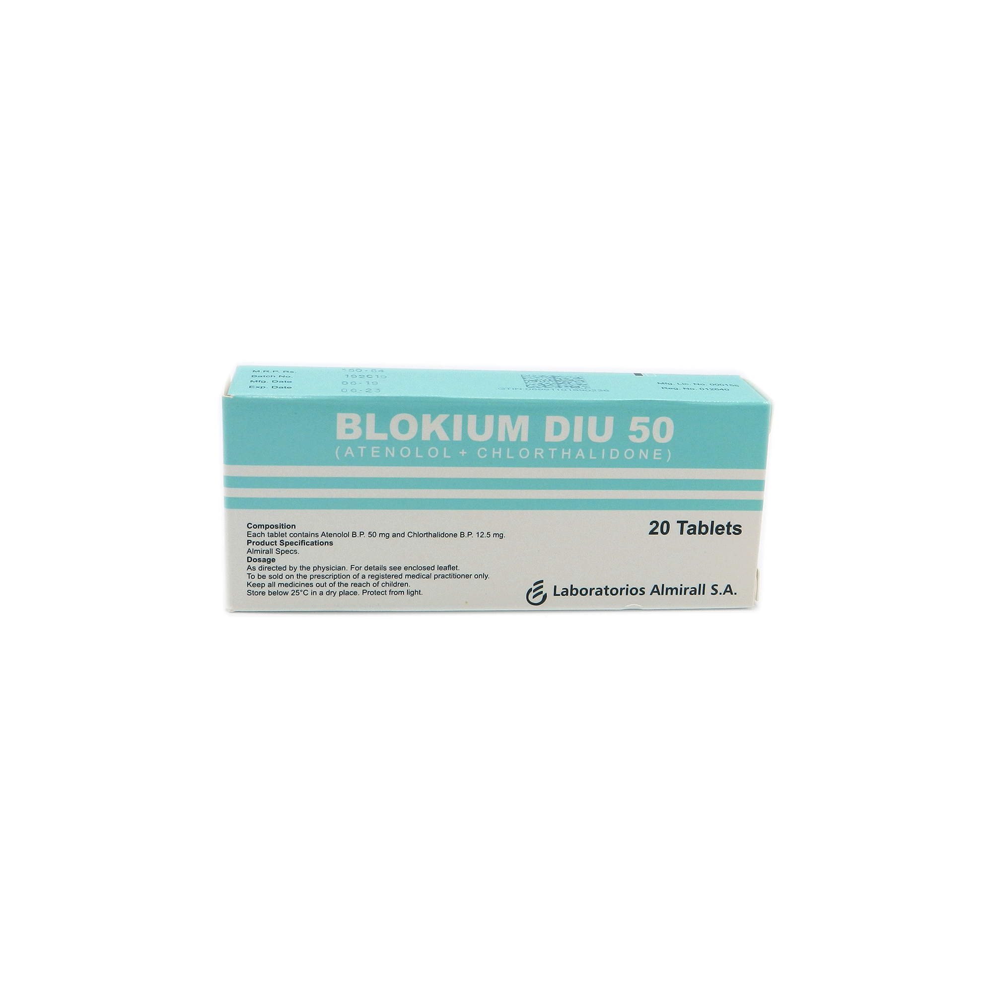 BLOKIUM DIU TAB 50/12.5 MG 10X2'S