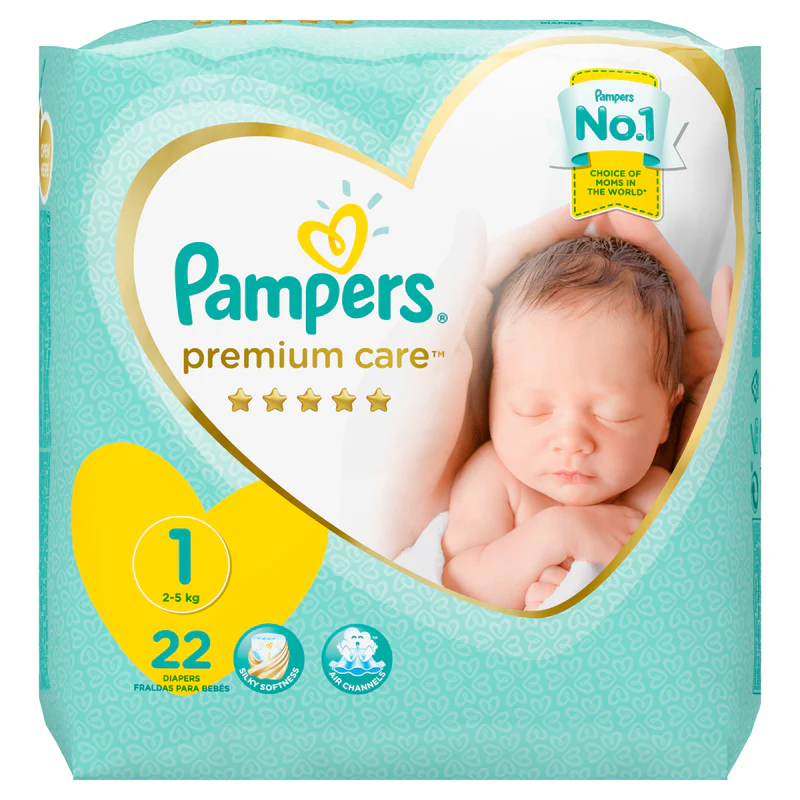 PAMPER DIAPERS PREMIUM #1 22S