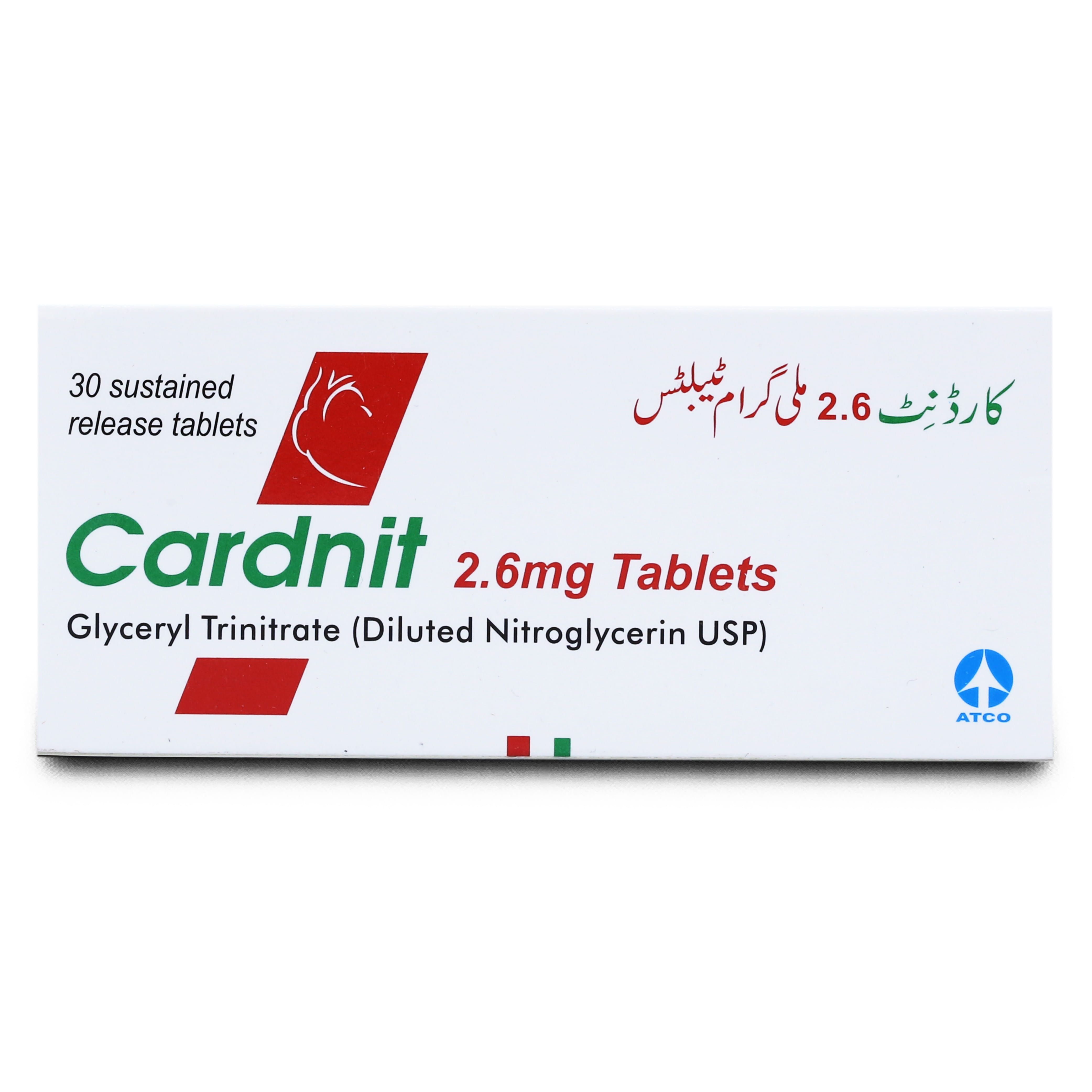 CARDNIT TAB 2.6 MG 10x3