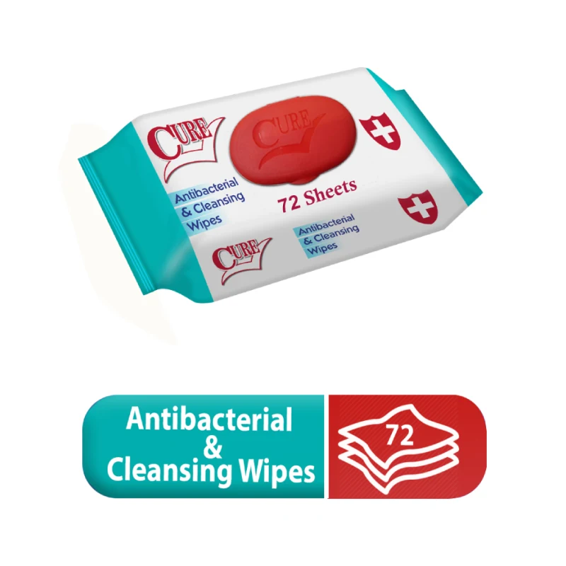 CURE ANTIBACTERIAL WIPES 72S