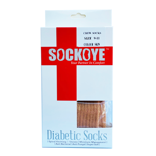 DIABETIC SOCKS BROWN (9-11)