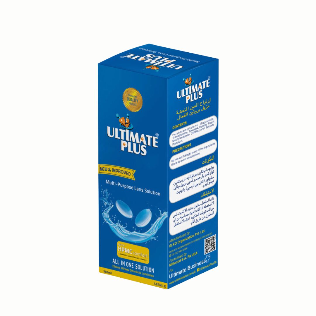 ULTIMATE PLUS LENS SOL 360ML 1'S