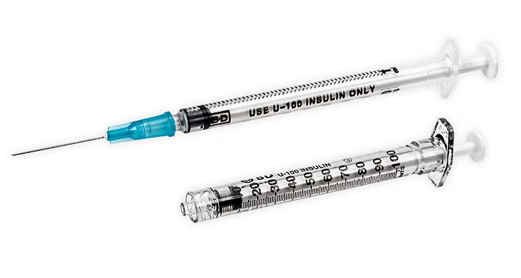 INSULIN BD SYRINGE 1ml 100X1