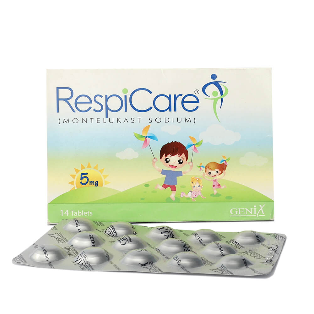 RESPICARE TAB CHEW 5MG 14'S