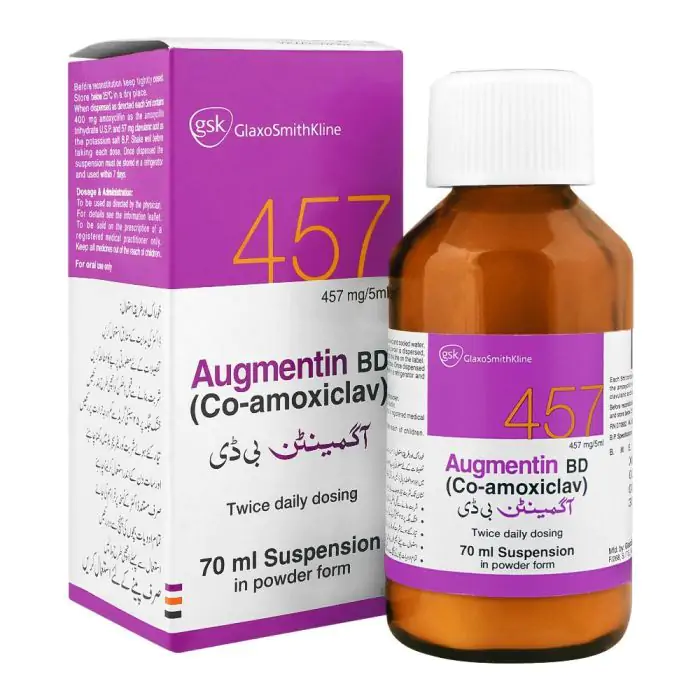 AUGMENTIN BD 457/5ML SYP 70ML 1'S