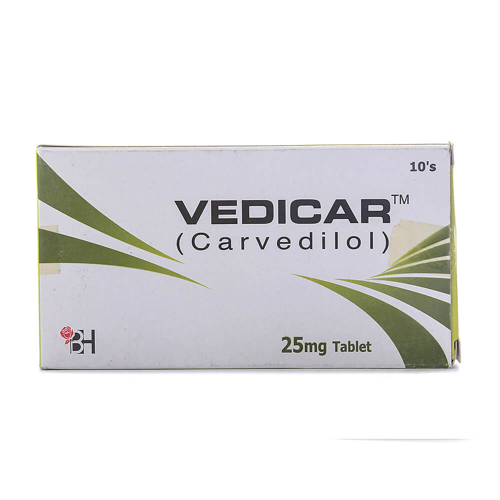 VEDICAR TAB 25 MG 10'S