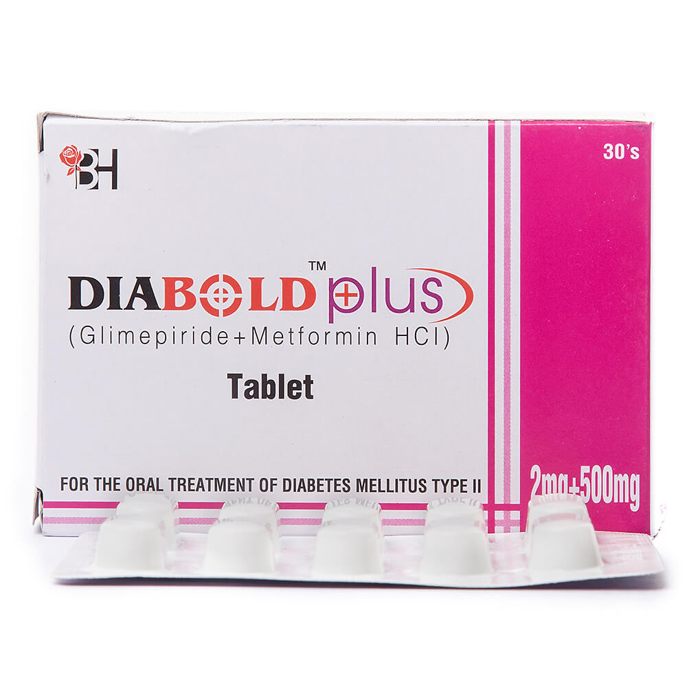 DIABOLD PLUS 2MG/500MG TAB 10x3'S