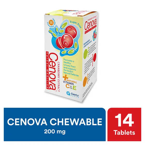 CENOVA CHEWABLE TAB 200MG 14'S