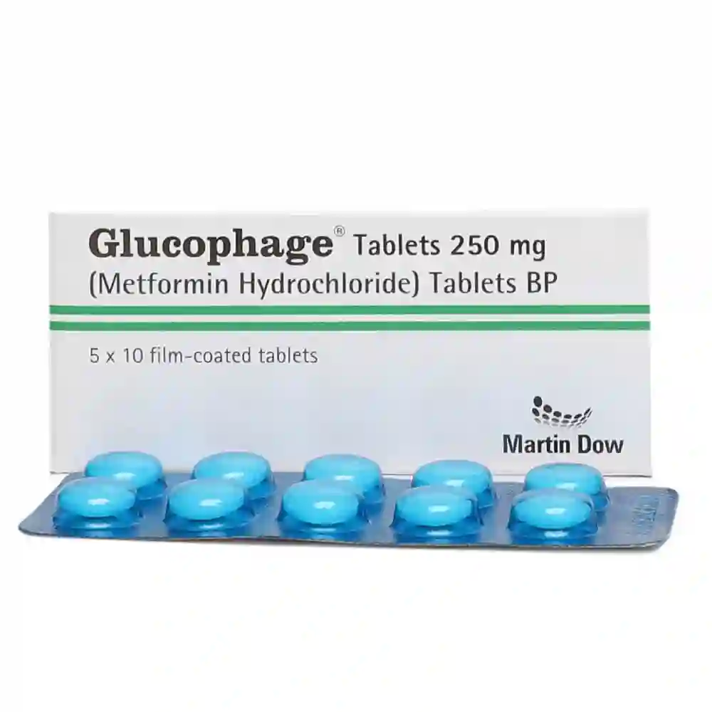 GLUCOPHAGE 250MG TAB 10x5