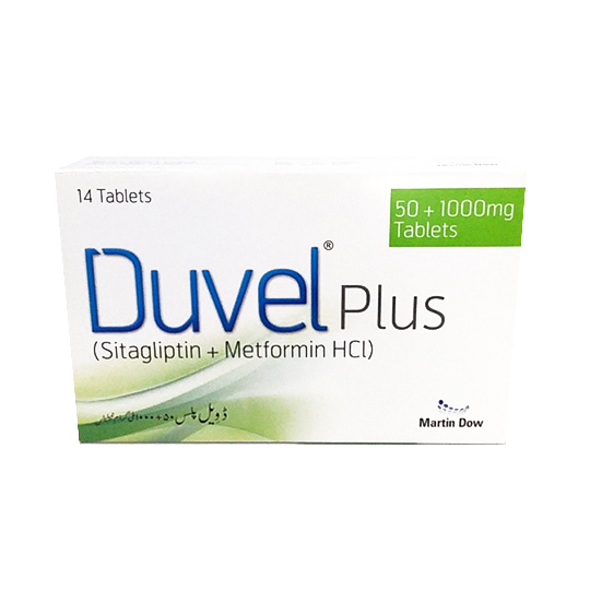 DUVEL PLUS 50+1000MG TAB 14S