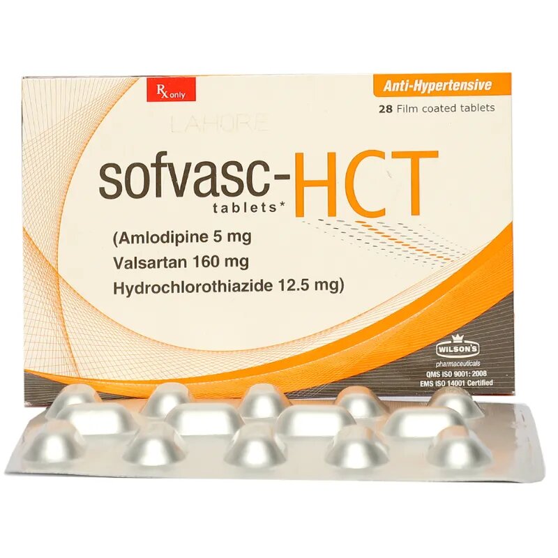 SOFVASC HCT 5/160/12.5 MG 14X2