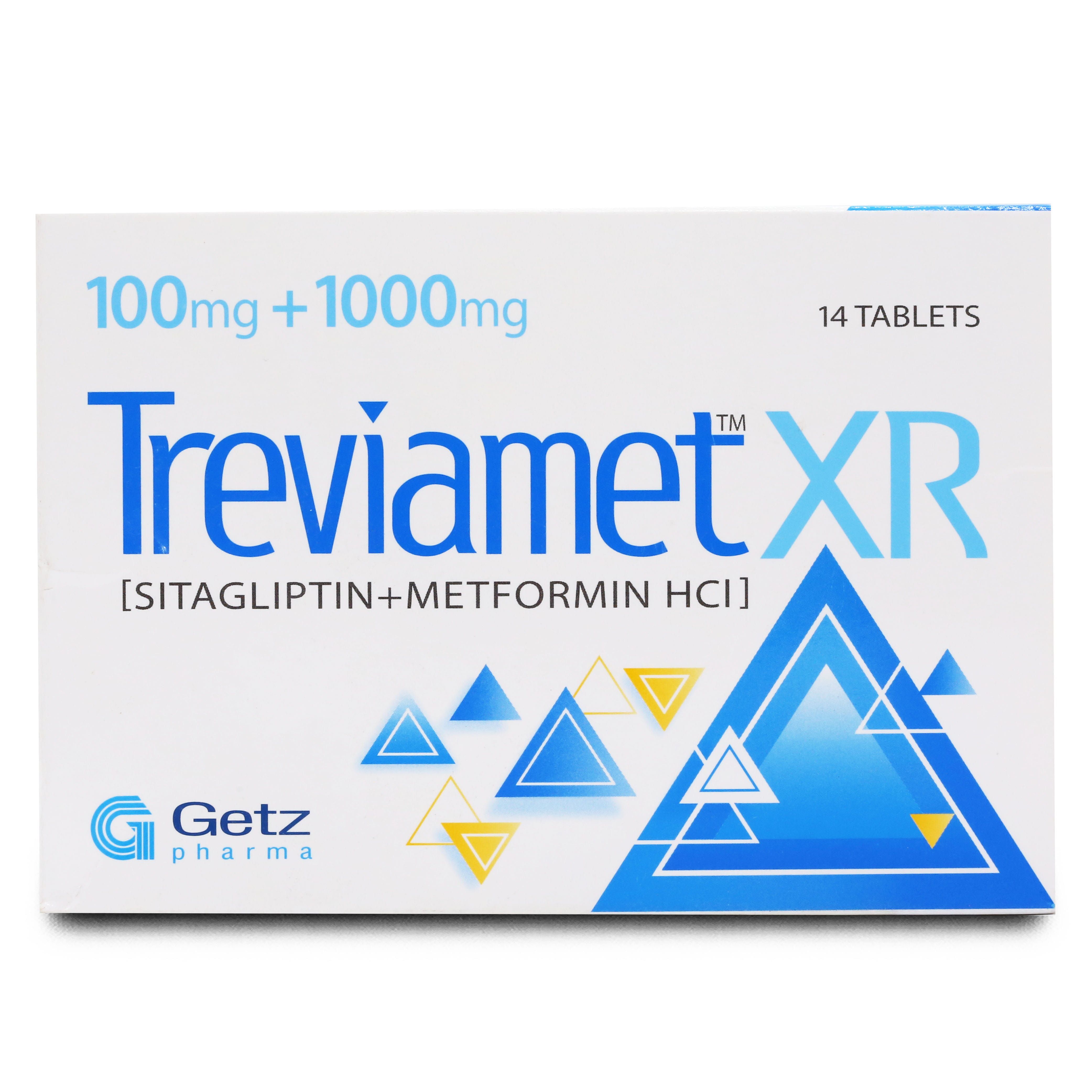 TREVIAMET XR 100/1000MG 7X2'S