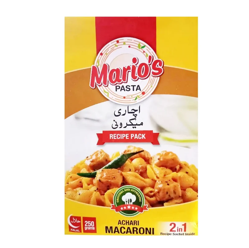 MARIOS PASTA ACHARI MACRONI 225GM