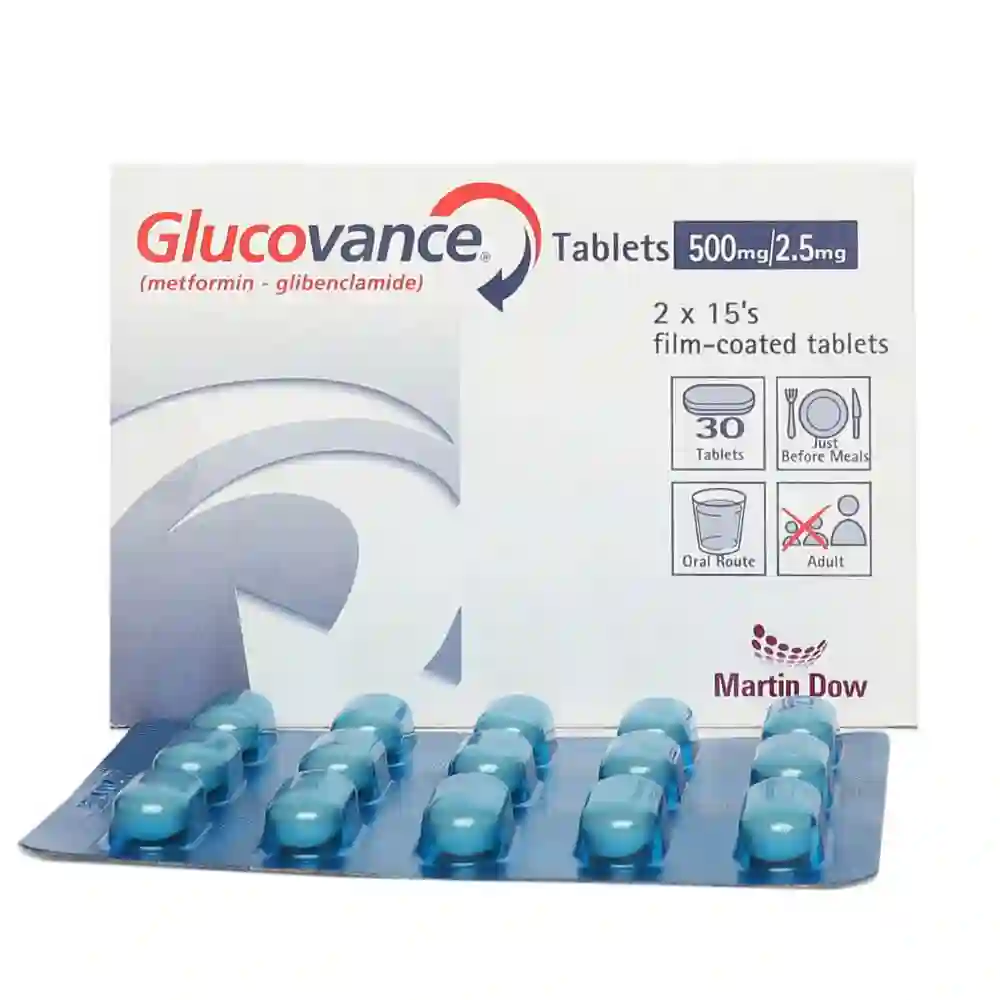 GLUCOVANCE TAB 2.5/500 MG 2X15'S