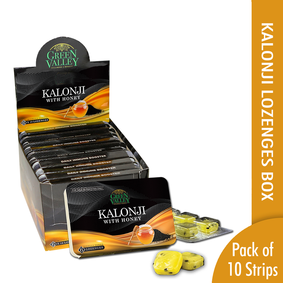 KALONJI HONEY LOZENGES 6X10