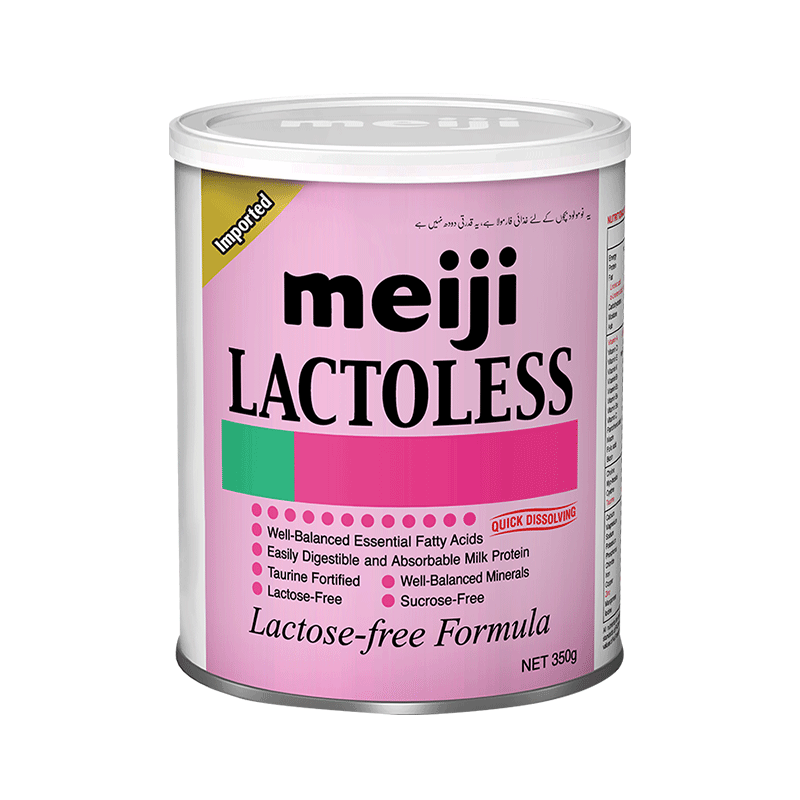 MEIJI LACTOLESS 350GM TIN