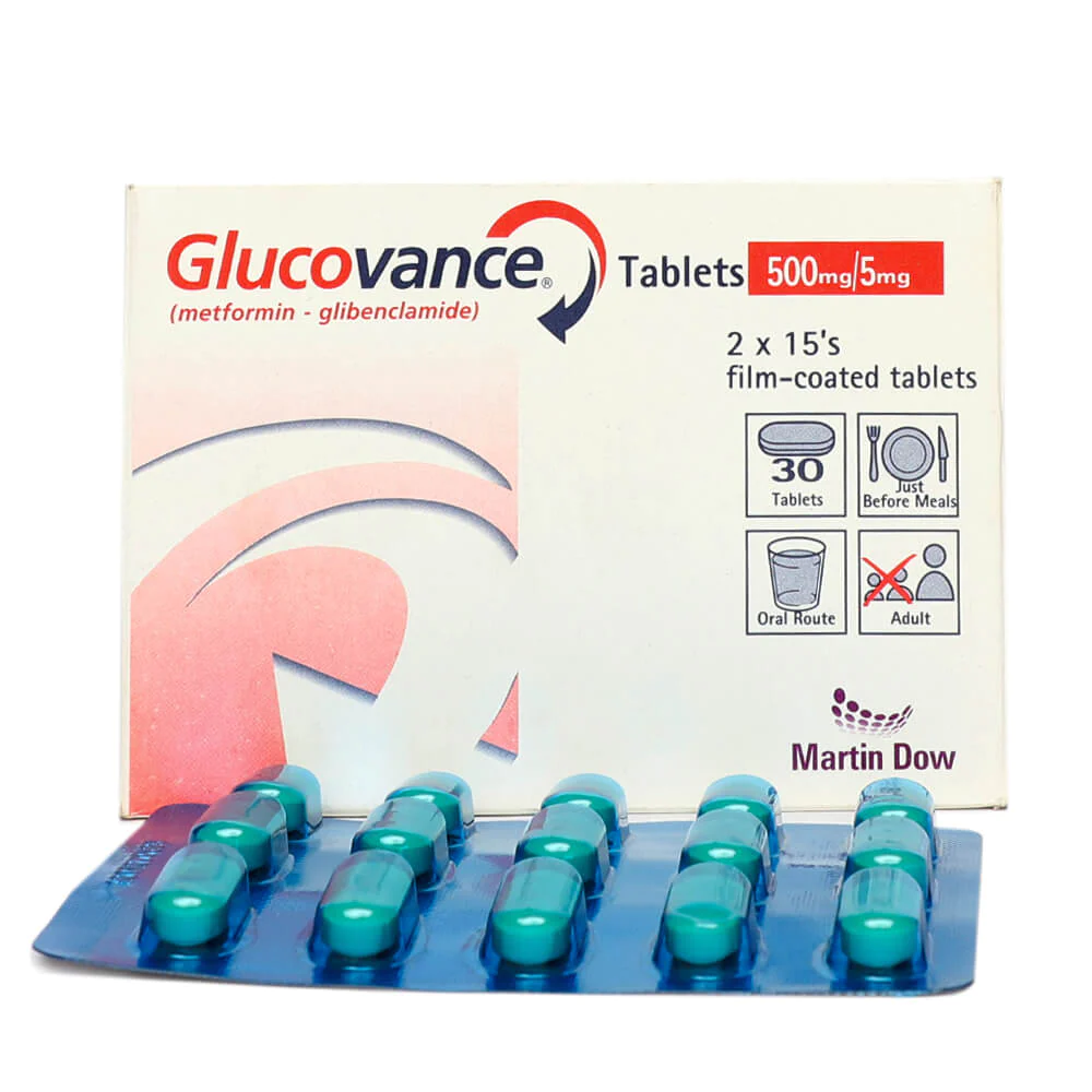 GLUCOVANCE TAB 5/500 MG 2X15'S