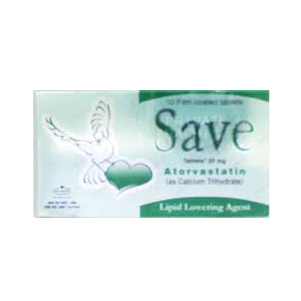 SAVE TAB 20 MG 10'S