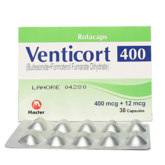 VENTICORT 400MCG+12MCG CAP 10X3