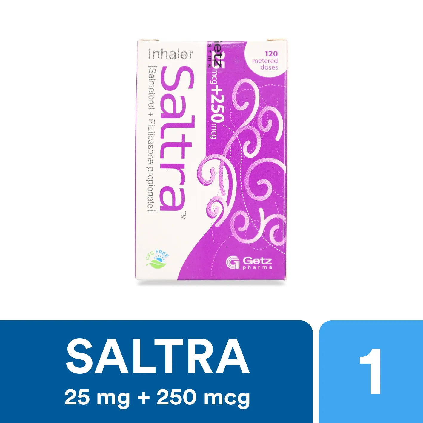 SALTRA 25/250 INHALER 1'S